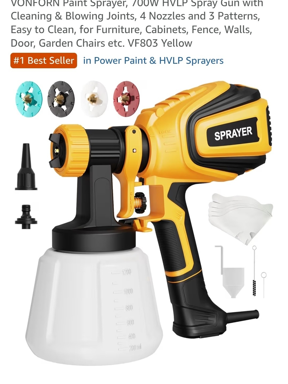 Electric Paint Sprayer Gun
